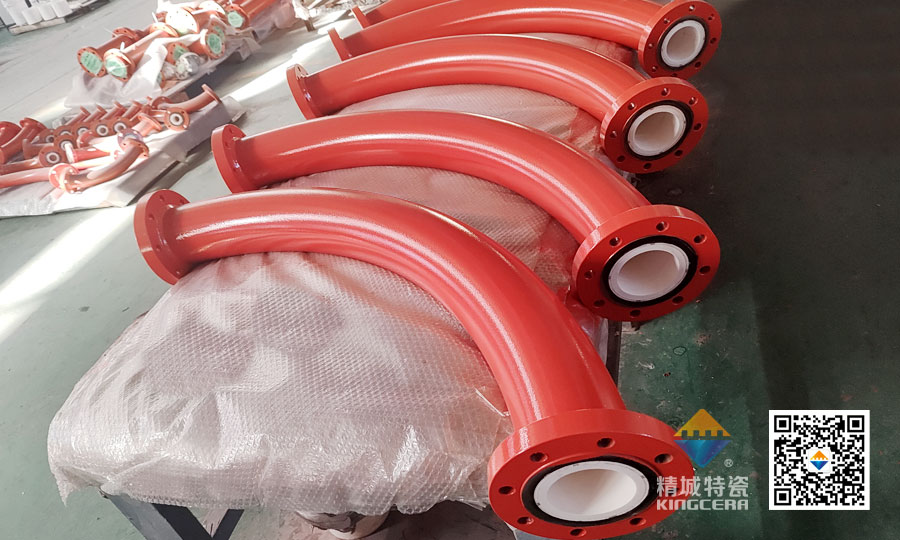 yp街机特瓷内衬耐磨陶瓷弯头