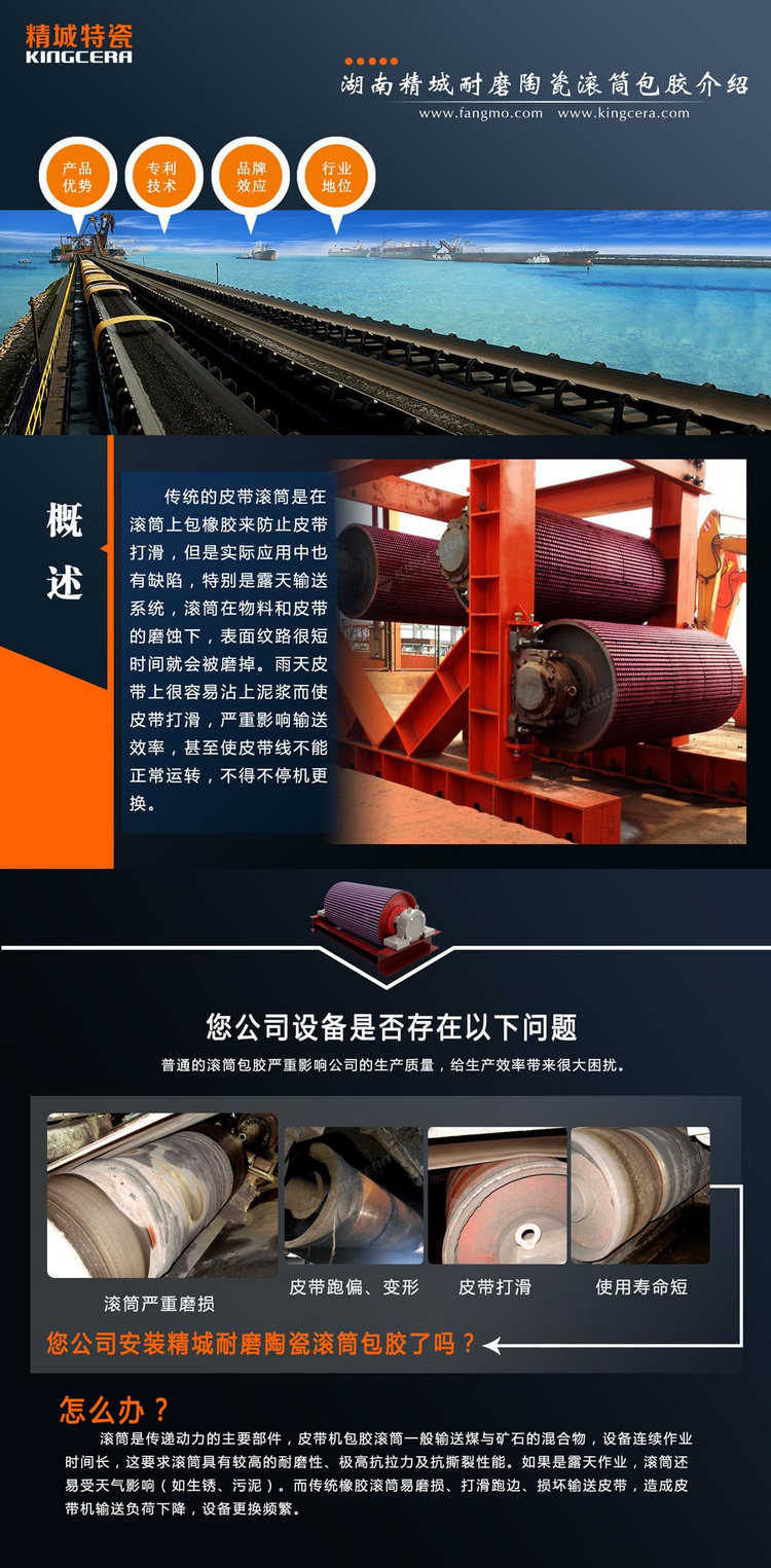 yp街机特瓷陶瓷滚筒包胶与工艺流程